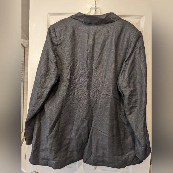 NWT Jessica London Plus Size 22 Tall  Black Linen bland Blazer/Suit Jacket - Picture 2 of 6